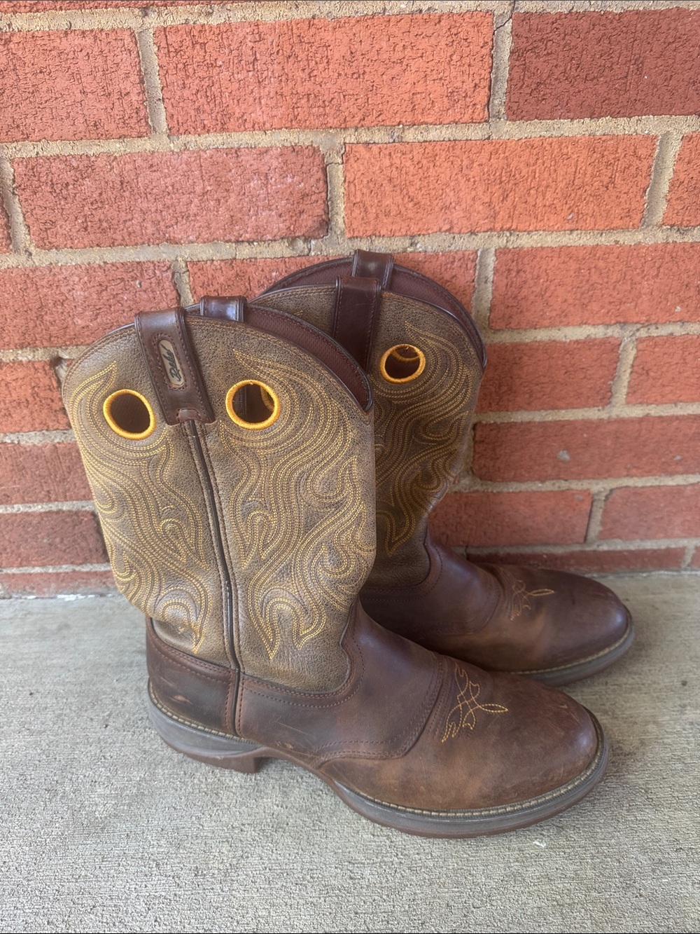 Men’s Rebel by Durango Cowboy Boots Size 12 Brown Leather